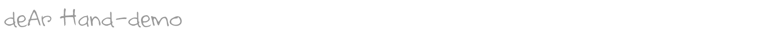 Dear Hand font preview